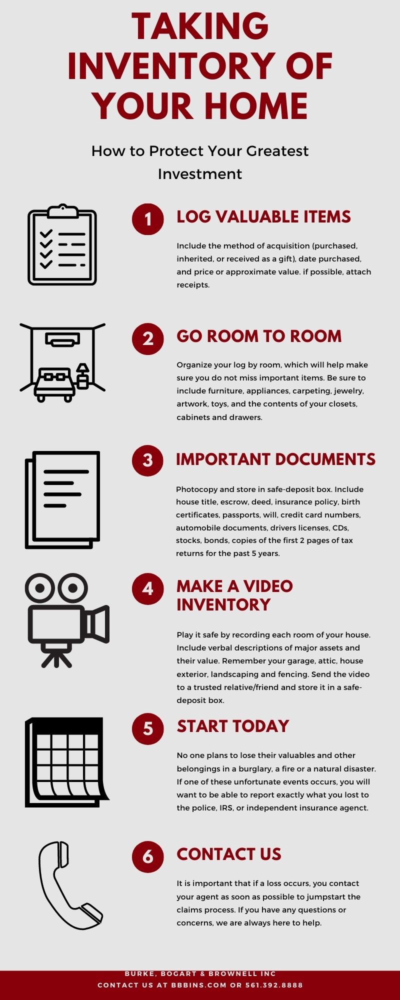 Tips on how to take an inventory of your home